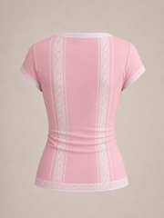 Séquoia Blanc top algérien dos broderies blanches épurées édition limitée